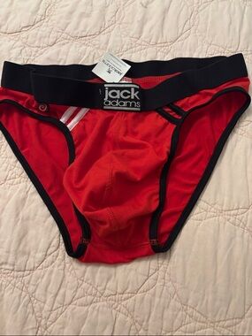 Jack Adams New red mens briefs,XL